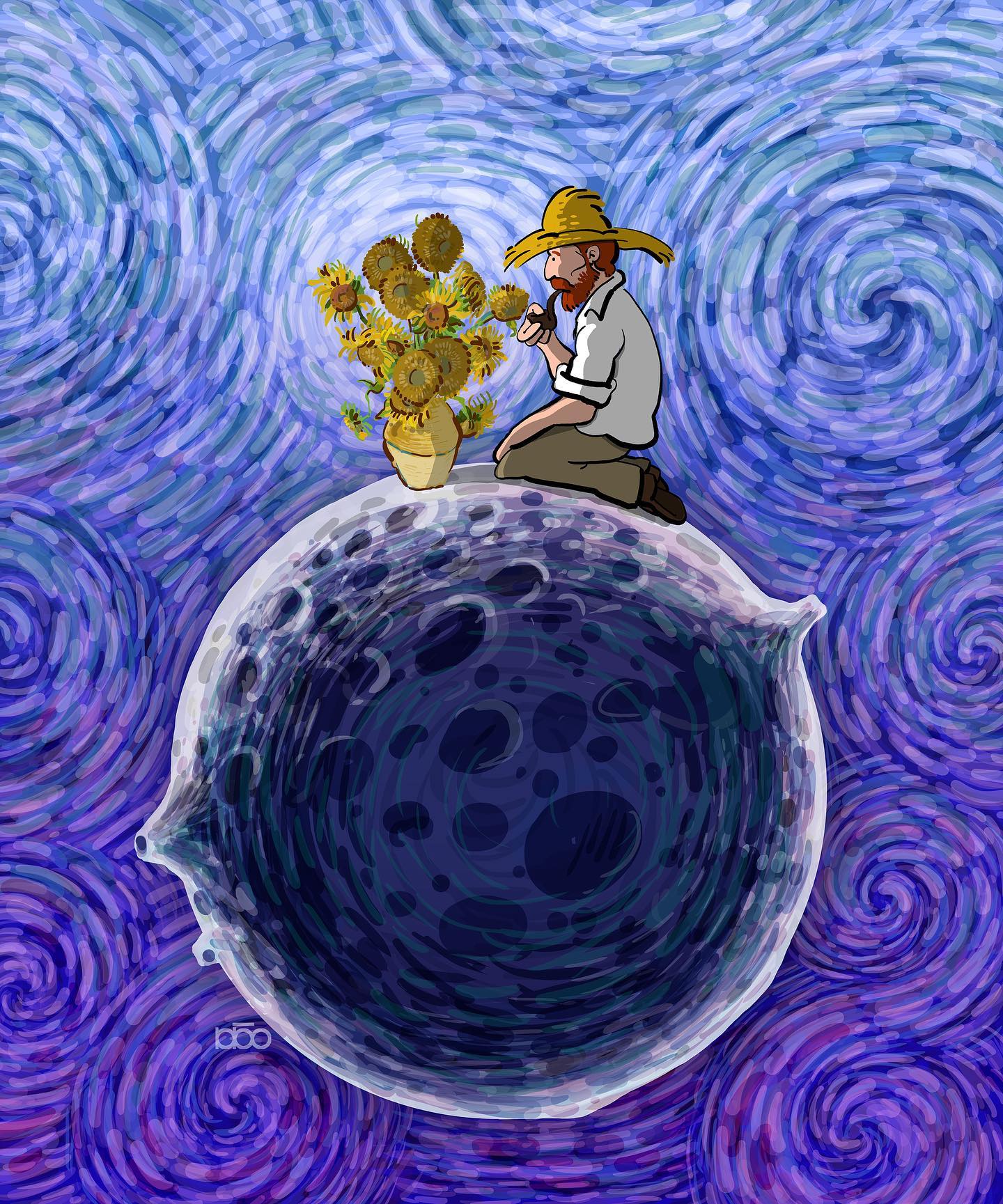 Van Gogh Illustrations by Alireza Karimi Moghaddam