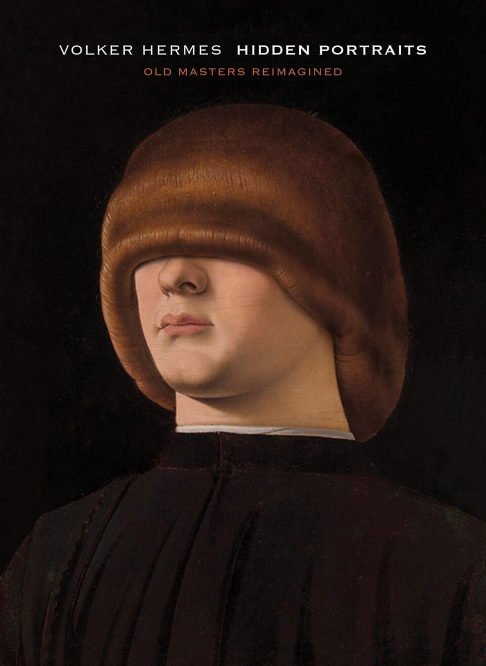 a digitally reimagined Renaissance portrait of a young man, with his hair ridiculously grown down over his eyes