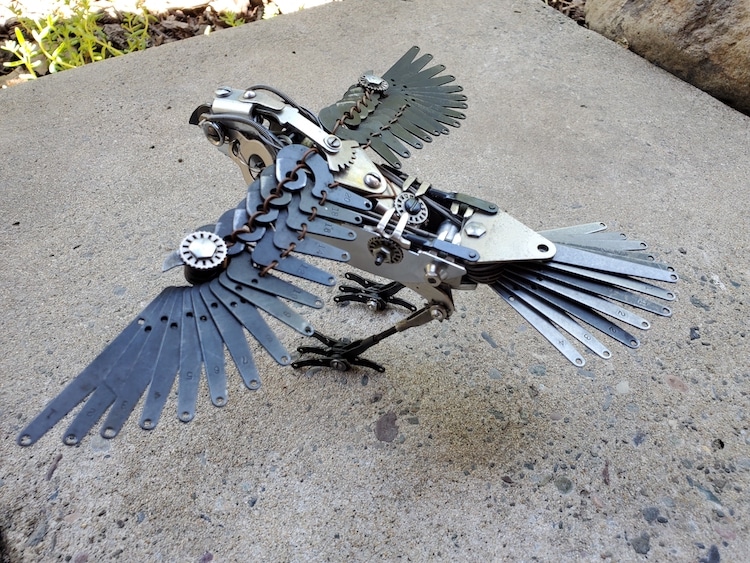 Bird Sculptures Made from Vintage Typewriters by Jeremy Mayer